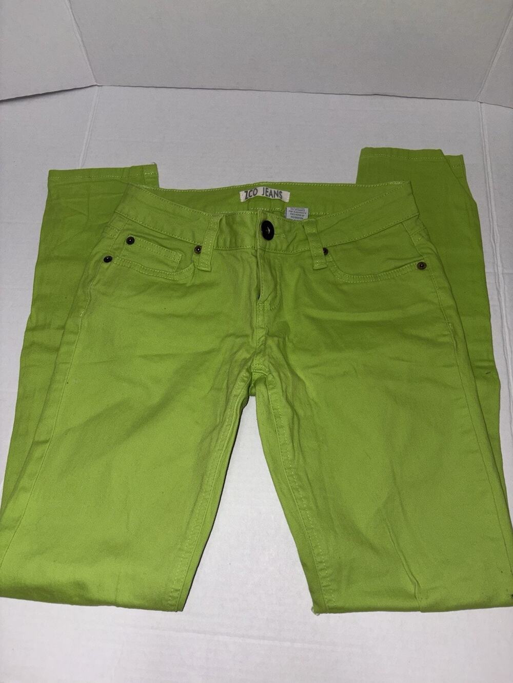 ZCO Jeans Lime Green Capri Pants Denim Design Size 3